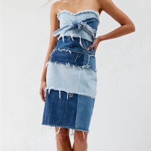 Urban Outfitters Urban Renewal Remade Pieced Denim Dress